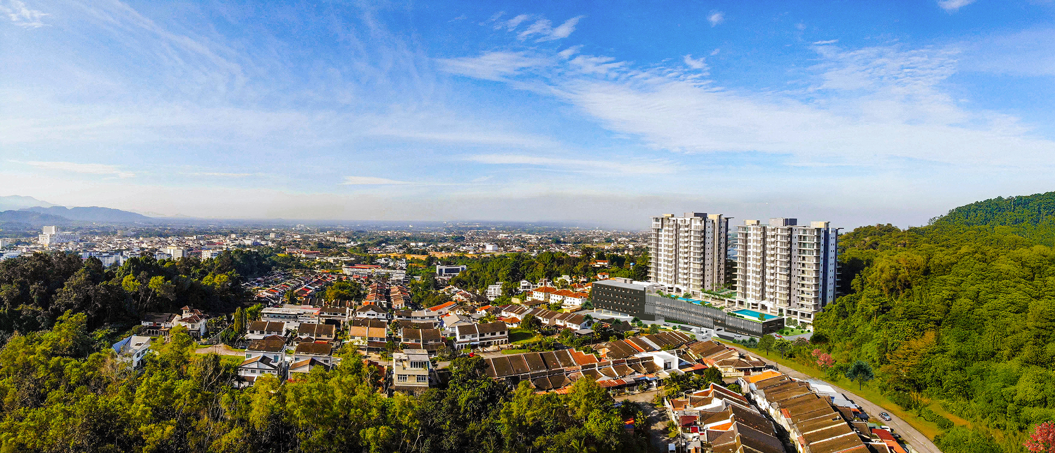 Luxury Condominium drone view
